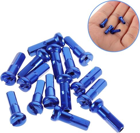 Toyvian 15pcs Bike Nipples Fashionable Rim Decor for Mountain Road Bicycles Aluminum Alloy Caps Easy Installation Broad Compatibility in Saudi Arabia