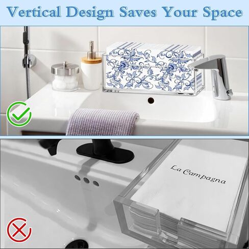 حامل مناديل أكريليك من LveSunny، حامل مناشف ضيوف عمودي مقاوم للرذاذ، حامل مناديل أكريليك لموزع مناديل الحمام للمنزل والمطبخ والمطاعم والفندق in Kuwait