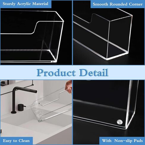 حامل مناديل أكريليك من LveSunny، حامل مناشف ضيوف عمودي مقاوم للرذاذ، حامل مناديل أكريليك لموزع مناديل الحمام للمنزل والمطبخ والمطاعم والفندق in Kuwait