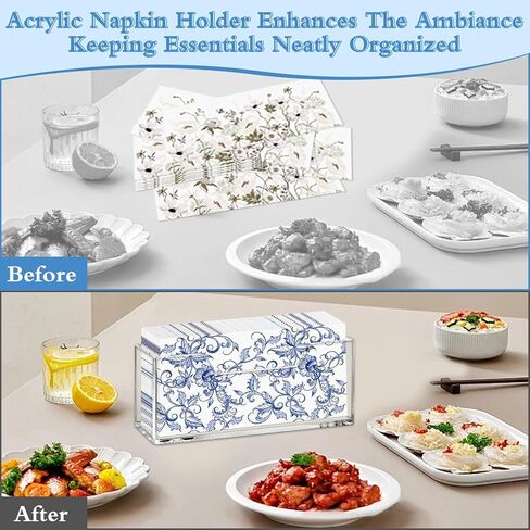 حامل مناديل أكريليك من LveSunny، حامل مناشف ضيوف عمودي مقاوم للرذاذ، حامل مناديل أكريليك لموزع مناديل الحمام للمنزل والمطبخ والمطاعم والفندق in Kuwait