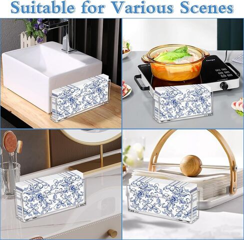 حامل مناديل أكريليك من LveSunny، حامل مناشف ضيوف عمودي مقاوم للرذاذ، حامل مناديل أكريليك لموزع مناديل الحمام للمنزل والمطبخ والمطاعم والفندق in Kuwait