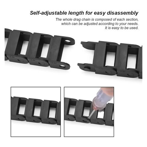 R18 10mm x 20mm Bridge Type Plastic Drag Chain 1M Length Cable Carrier Machinery Robots Injection Molding Automated Systems in Saudi Arabia