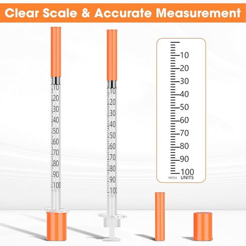 1ml/cc 29G 5/16" (8mm) Syringe, U-100 Disposable Syringes, Individually Wrapped, Pack of 20 in Kuwait