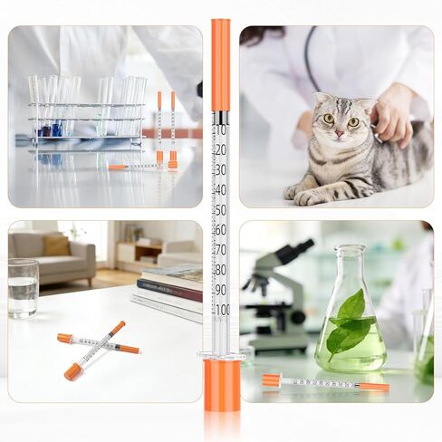 1ml/cc 29G 5/16" (8mm) Syringe, U-100 Disposable Syringes, Individually Wrapped, Pack of 20 in Kuwait