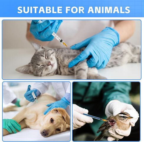 20 Pack 1ml Syringes 25G 1 Inch Lab Disposable Individually Sealed Packed, Luer Lock Syringes for Industrial Scientific Labs, Liquids Measuring and Dispensing in Kuwait