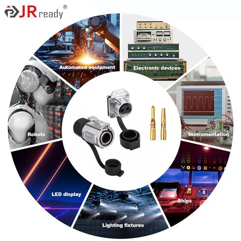 مجموعة اتصال مخصصة للموصل الدائري من سلسلة JRready JRSSW-CP20 - 30 زوجًا من المحطات الصلبة المطلية بالذهب، تدعم مقياس الأسلاك 14-18AWG (يوصى باستخدام مكشكش NEW-AS1G) in Saudi Arabia