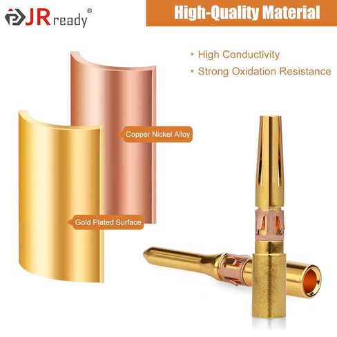مجموعة اتصال مخصصة للموصل الدائري من سلسلة JRready JRSSW-CP20 - 30 زوجًا من المحطات الصلبة المطلية بالذهب، تدعم مقياس الأسلاك 14-18AWG (يوصى باستخدام مكشكش NEW-AS1G) in Saudi Arabia