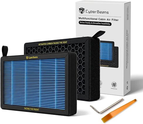 (4 Pack) HEPA Carbon Air Filter Kit Compatible with Tesla Model Y, Carbin Air Conditional Replacement with External Intake Activated Carbon 2020-2024/2025/2026 Juniper Accessories in Kuwait