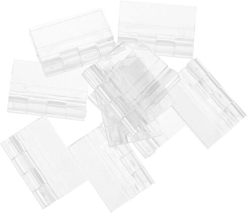 PartyKindom 10pcs Transparent Acrylic Hinges Heavy-Duty Folding Box Hinge for Cabinets Drawers Versatile and Sturdy Design for Various Applications for Boxes and Aquarium Lids in Saudi Arabia