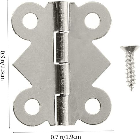ULTECHNOVO 48pcs Small Cabinet Hinges Miniature Door Hinges Antiqued Butterfly Nickel Plated White for Furniture Jewelry Boxes in Saudi Arabia