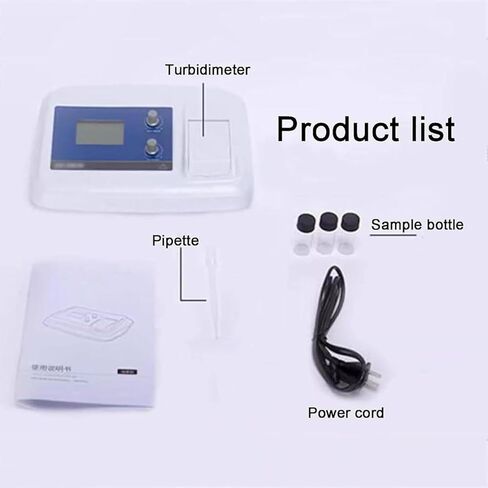 مجموعة أدوات قياس التعكر المحمولة، جهاز اختبار التعكر الرقمي المحمول، نطاق 0-200 NTU، مثالي لاختبار جودة المياه في المعامل وحمامات السباحة والبحيرات in Kuwait