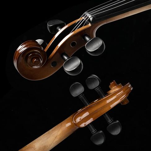 مجموعة كاملة من الكمان GLARRY 4/4 - كمان من الخشب الصلب مع مسند كتف على شكل فيونكة موالف، بما في ذلك أوتار الكمان الصوتية للمبتدئين البالغين (خفيف) in Kuwait