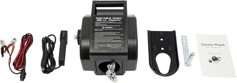 أوناش القوارب الكهربائية المحمولة، ونش مقطورة القارب 2000 رطل 12 فولت ونش بحري مع التحكم في إعادة الحركة وخطاف 1/4 بوصة، تشغيل مزدوج الاتجاه ونش كهربائي للقوارب in Kuwait