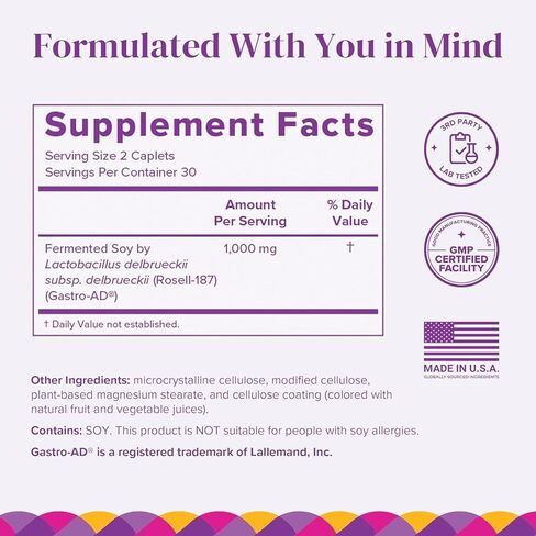 BariMelts Gastro Zen® with Gastro-AD® for GLP-1 Users and Bariatric Patients - Postbiotics for Heartburn Relief & Gut Health - 60 Smooth-Coated Caplets (1-Month Supply) in Kuwait
