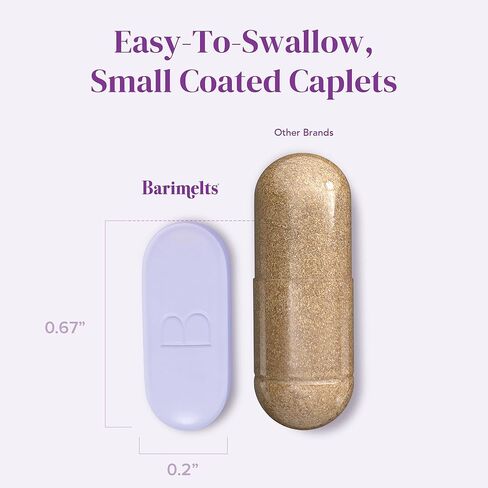 BariMelts Gastro Zen® with Gastro-AD® for GLP-1 Users and Bariatric Patients - Postbiotics for Heartburn Relief & Gut Health - 60 Smooth-Coated Caplets (1-Month Supply) in Kuwait