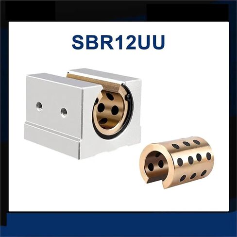 1 قطعة SBR12UU الجرافيت النحاس كم المنزلق خالية من الزيت كتلة التشحيم الذاتي SBR12 أجزاء in Kuwait