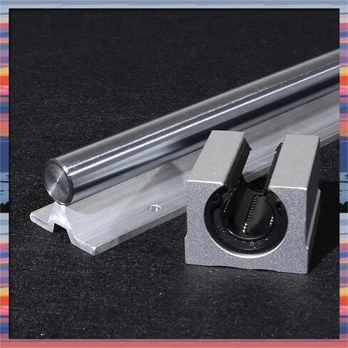 SBR25UU Linear Ball Bearing Slider Unit, 25Mm Hole Diameter Linear Light Bearing Guide Rail Cylindrical Aluminum Bracket in Saudi Arabia
