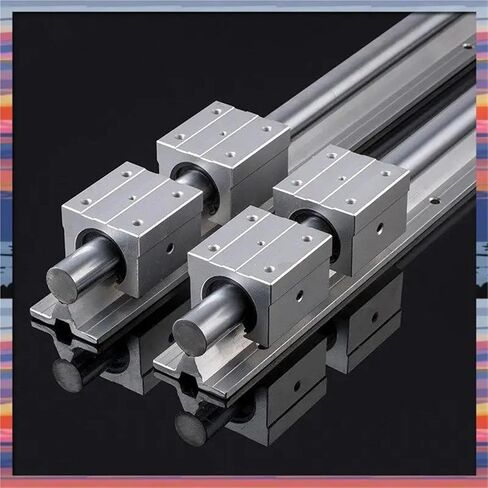 SBR25UU Linear Ball Bearing Slider Unit, 25Mm Hole Diameter Linear Light Bearing Guide Rail Cylindrical Aluminum Bracket in Saudi Arabia