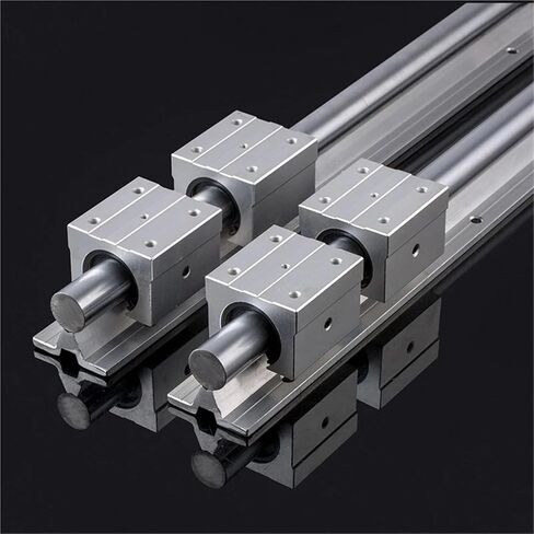 AEE3-SBR25UU Linear Ball Bearing Slider Unit, 25Mm Hole Diameter Linear Light Bearing Guide Rail Cylindrical Aluminum Bracket in Saudi Arabia
