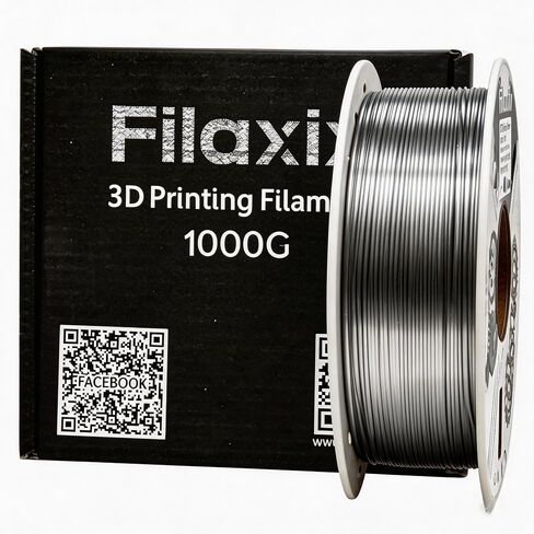 خيوط PETG 1.75 مم فضية معدنية، خيوط طباعة ثلاثية الأبعاد PETG، متوافقة مع Bambu LAB، K1C، QIDI MAX3، FLASHFORGE Adventurer 5M، Prusa MK4 FDM 3D Printer، 1 كجم in Kuwait