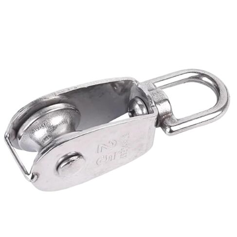 1pc 1000lbs-2000lbs M15-M100 304 Stainless Steel Pulley with Bearing Fixed Wheel Single Double sheave Wire Rope Block Traction(M50 400KG 4pc) in Saudi Arabia