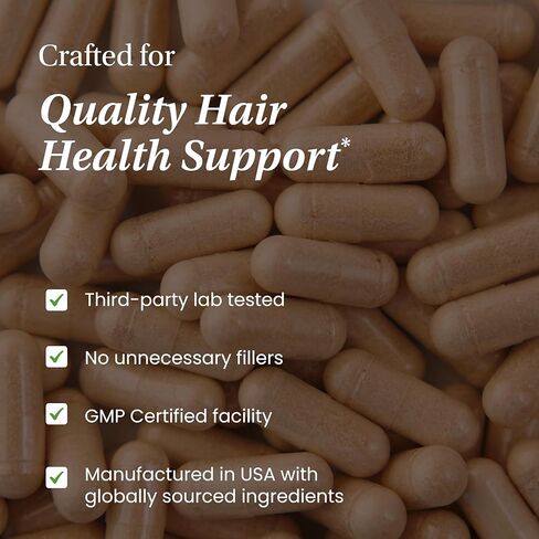 مركب البيوتين والكولاجين والكيراتين من ساندو | يدعم دورة نمو الشعر الطبيعي | فيتامينات للبشرة والأظافر | مكملات الشعر للنساء والرجال | صنع في الولايات المتحدة الأمريكية (60 قطعة (عبوة من 1)، فيتامينات الشعر رقم 1) in Kuwait