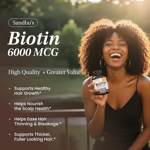 مركب البيوتين والكولاجين والكيراتين من ساندو | يدعم دورة نمو الشعر الطبيعي | فيتامينات للبشرة والأظافر | مكملات الشعر للنساء والرجال | صنع في الولايات المتحدة الأمريكية (60 قطعة (عبوة من 1)، فيتامينات الشعر رقم 1) in Kuwait