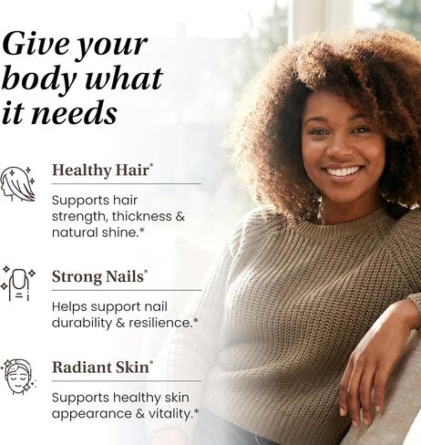 مركب البيوتين والكولاجين والكيراتين من ساندو | يدعم دورة نمو الشعر الطبيعي | فيتامينات للبشرة والأظافر | مكملات الشعر للنساء والرجال | صنع في الولايات المتحدة الأمريكية (60 قطعة (عبوة من 1)، فيتامينات الشعر رقم 1) in Kuwait