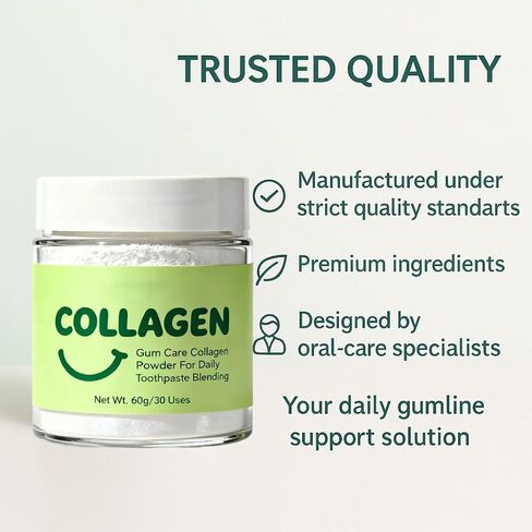 Collagen Tooth Powder, Collagen Powder for Teeth and Gums, Smile Strengthening, Daily Gumline Support for Healthy Gums & Teeth – Mineral-Infused Collagen Formula – 60 g in Saudi Arabia