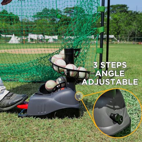 Tennis Ball Machine, Adjustable&Portable Pickleball Launcher with Auto Swing, Launch Training Machine, No Battery Power Required, for Batting and Fielding Practice in Saudi Arabia