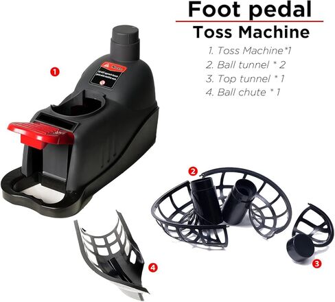 Tennis Ball Machine, Adjustable&Portable Pickleball Launcher with Auto Swing, Launch Training Machine, No Battery Power Required, for Batting and Fielding Practice in Saudi Arabia
