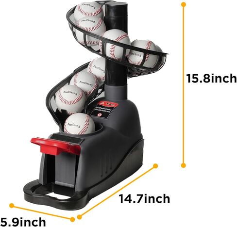 Tennis Ball Machine, Adjustable&Portable Pickleball Launcher with Auto Swing, Launch Training Machine, No Battery Power Required, for Batting and Fielding Practice in Saudi Arabia