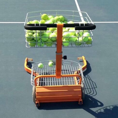 عربة التقاط كرات التنس الأوتوماتيكية - مجموعة كرات التنس لسهولة التجميع، تحمل ما يصل إلى 290 كرة، معدات تنس مثالية للمدربين واللاعبين in Kuwait