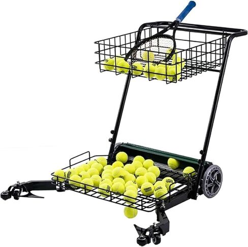Tennis Ball Collector, Automatic Pickup Tennis Ball Collector with 360° Universal Swivel Wheel, for Courts, Schools in Saudi Arabia