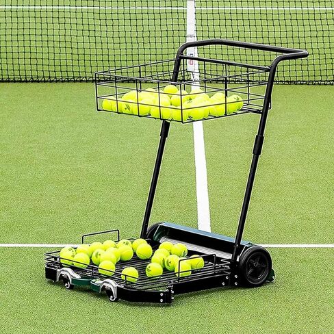 Tennis Ball Collector, Automatic Pickup Tennis Ball Collector with 360° Universal Swivel Wheel, for Courts, Schools in Saudi Arabia