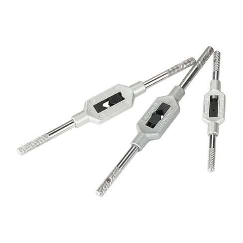 قابل للتعديل وجع الموضوع الحنفية مقبض المفك الصلب الصنابير اليد أدوات مخرطة 1 قطعة (M13-M36) in Kuwait