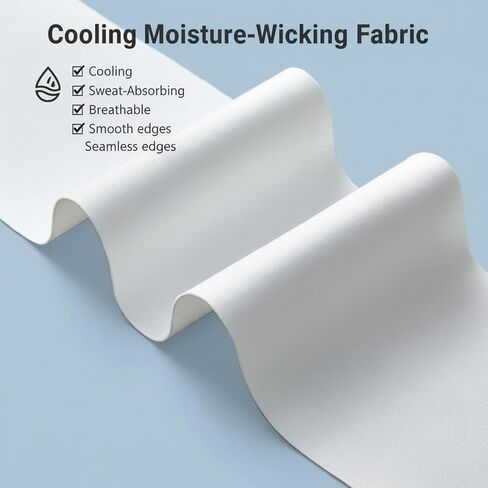 Toulite Cool Ice Silk Bra Liners for Sweat 10 Pcs 3 Layer Medium Washable Rectangle Cool Ice Silk Under Breasts Pads for Women Absorb Sweating, 18 x 3 Inches White for Summer in Saudi Arabia