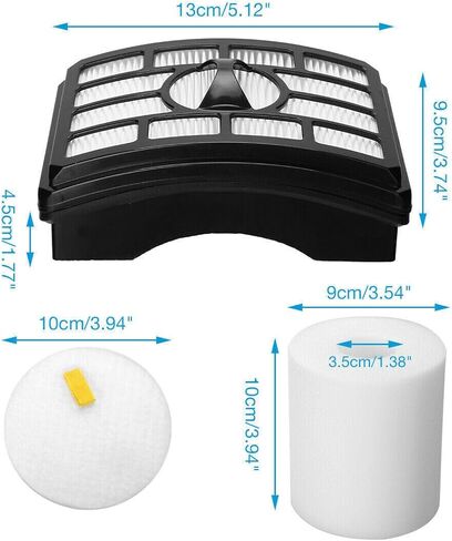 1 Filter 2 Foam & Felt Filters Replacement Kit for Shark Rotator Professional Lift-away DuoClean Vacuum ZU780 ZU782 ZU785, Replaces Part # Xff500 & Xhf500 in Saudi Arabia