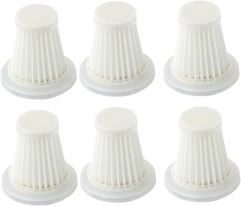 6 Pack Vacuum Cleaner Filters, Replacement Parts Compatible with Car Handheld Models for Home or Office, Easy to Install and Maintain for Improved Air Quality and Performance in Saudi Arabia