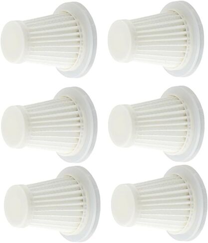 6 Pack Vacuum Cleaner Filters, Replacement Parts Compatible with Car Handheld Models for Home or Office, Easy to Install and Maintain for Improved Air Quality and Performance in Saudi Arabia