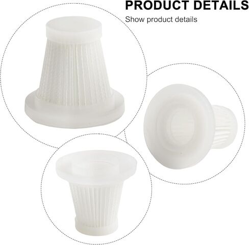 6 Pack Vacuum Cleaner Filters, Replacement Parts Compatible with Car Handheld Models for Home or Office, Easy to Install and Maintain for Improved Air Quality and Performance in Saudi Arabia