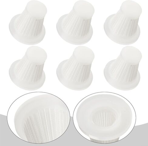 6 Pack Vacuum Cleaner Filters, Replacement Parts Compatible with Car Handheld Models for Home or Office, Easy to Install and Maintain for Improved Air Quality and Performance in Saudi Arabia