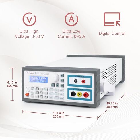 stonylab DC Power Supply, 0-30V 0-5A, 0.1 mA Resolution Blue Screen Display, Precision Programmable DC Power Supply for Laboratory Electronic Testing and Research in Saudi Arabia