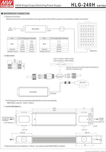 MW Mean Well HLG-240H-54A 54V 4.45A 240W Single Output LED Switching Power Supply in Saudi Arabia