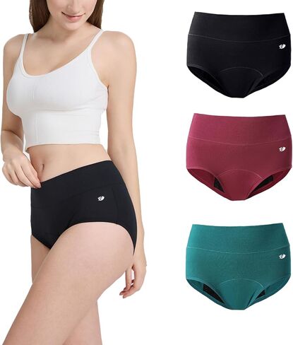 Incontinence Underwear for Women, Leakproof High Waisted Underwear for Bladder Leakage, Soft Reusable Period Panties, 3Pack XL in Saudi Arabia
