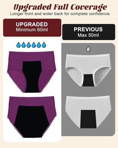ملابس داخلية مضادة للتسرب على شكل فراشة اليشم للنساء، سراويل داخلية قابلة للغسل للتحكم في المثانة، ملابس داخلية قابلة لإعادة الاستخدام in Kuwait