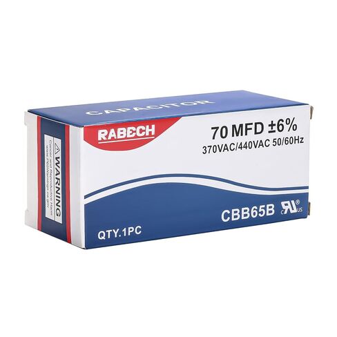 70 فائق التوهج 70MFD CBB65B تشغيل بدء مكثف مستدير 70 فائق التوهج MFD 370 فولت أو 450 فولت CBB65 مكثفات مكيف الهواء 370VAC 440VAC 450VAC ± 6% 50/60 هرتز للتيار المتردد in Kuwait