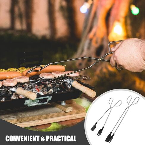 PATKAW 2pcs Metal Garbage Clamp Trash Grabber with Nylon Heads 30cm 35cm, 4.8mm Wire Diameter Waste Picker Tool for Home and Outdoor Sanitation Cleanup in Kuwait