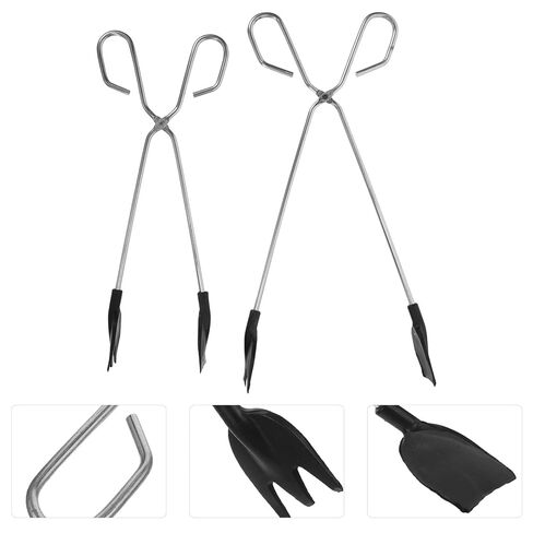 PATKAW 2pcs Metal Garbage Clamp Trash Grabber with Nylon Heads 30cm 35cm, 4.8mm Wire Diameter Waste Picker Tool for Home and Outdoor Sanitation Cleanup in Kuwait