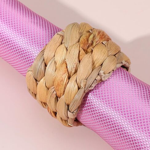 24 Pcs Farmhouse Napkin Rings, Handmade Woven Napkin Rings, Spring Table Decorations, Summer Napkins Ring, Holiday, Thanksgiving, Christmas, Easter in Saudi Arabia